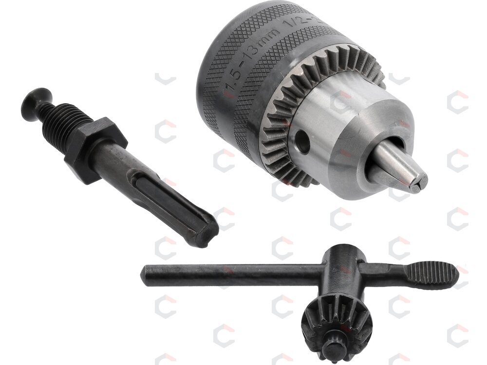 Grąžto griebtuvas su raktu ir SDS-Plus adapteriu | 1.5–13 mm | 1/2"-20UNF | Yato (YT-820302)