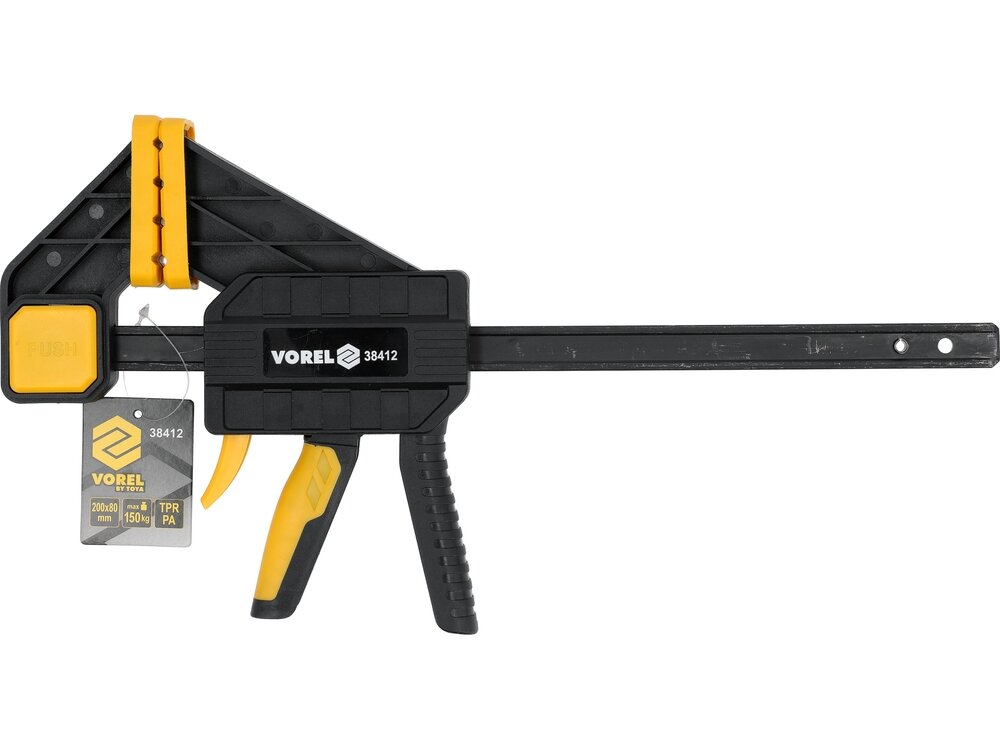 Greito užspaudimo staliaus spaustuvas VOREL | 200 × 80 mm | 150 kg (38412) 3