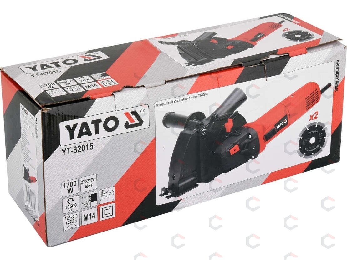 Griovelių darymo sienoje įrankis | 125 mm | 1700W (YT-82015) 2