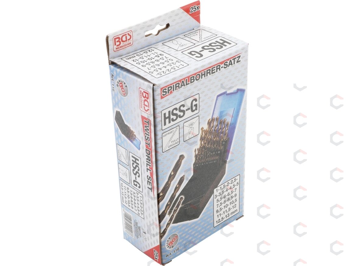 Grąžtų komplektas | HSS-G M35 kobalto plienas | 1 - 13 mm | 26 vnt. (116) 1 Grąžtų komplektas | HSS-G M35 kobalto plienas | 1 - 13 mm | 26 vnt. (116) 1