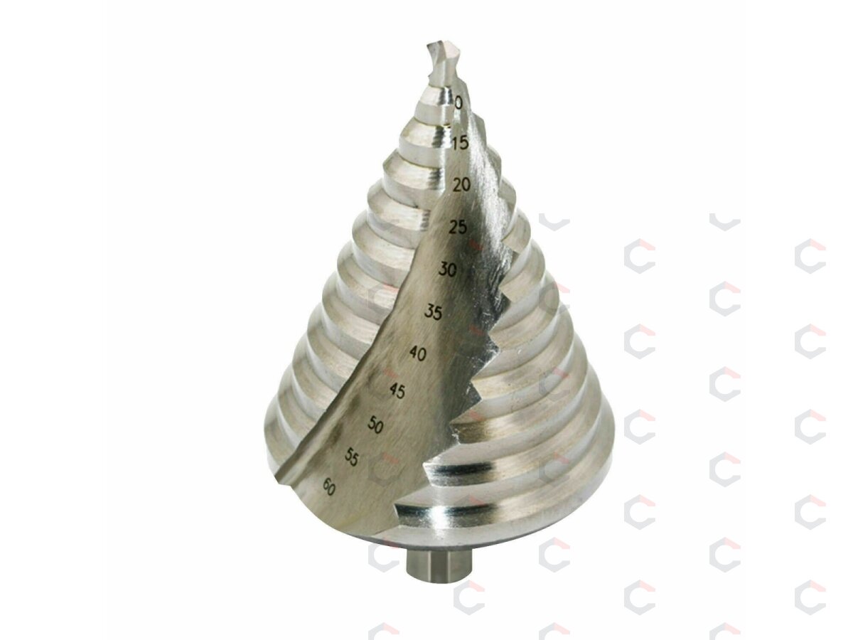 Grąžtas skylės (pa)platinimui pakopinis | 6-60 mm (SD60) 2 Grąžtas skylės (pa)platinimui pakopinis | 6-60 mm (SD60) 2
