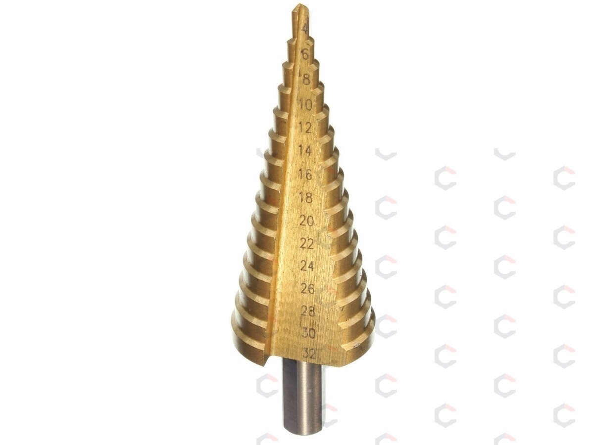 Grąžtas skylės platinimui | pakopinis | Ø 4–30 mm (EB-4340) Grąžtas skylės platinimui | pakopinis | Ø 4–30 mm (EB-4340)