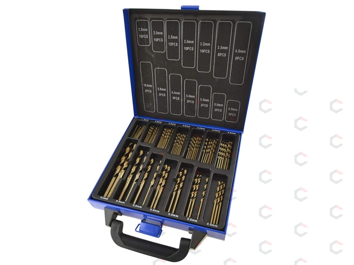 Grąžtų metalui komplektas | (HSS-Co / Inox ) Cobalt M35 | kobalto lydinys | 1.5 - 10 mm | 99 vnt. (DR397) Grąžtų metalui komplektas | (HSS-Co / Inox ) Cobalt M35 | kobalto lydinys | 1.5 - 10 mm | 99 vnt. (DR397)