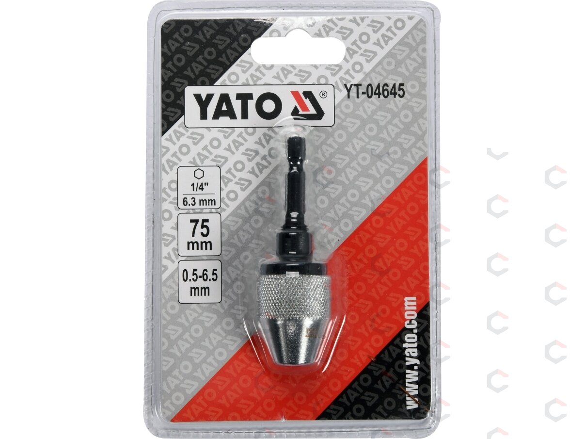 Griebtuvas grąžtams | 0.5-6.5 mm | su 1/4" (6.3mm) antgaliu (YT-04645) 2