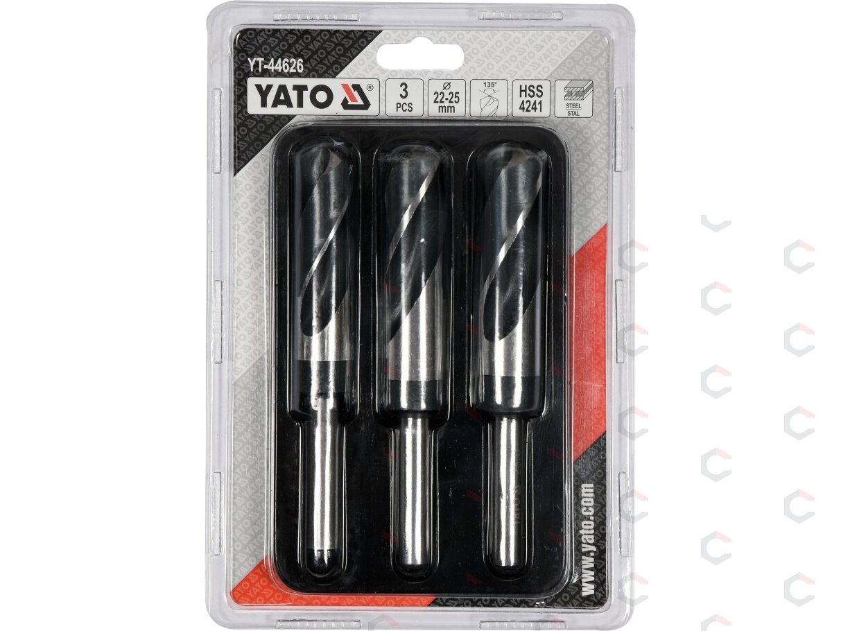 Grąžtų metalui rinkinys | 22 - 24 - 25 mm | 3 vnt. (YT-44626) 2 Grąžtų metalui rinkinys | 22 - 24 - 25 mm | 3 vnt. (YT-44626) 2