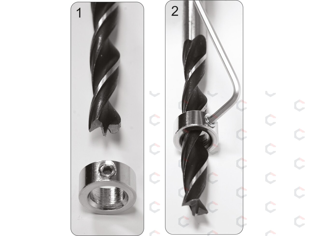 Gręžimo gylio ribotuvai 6, 8, 10 mm | 3 vnt. (YT-44100) 1 Gręžimo gylio ribotuvai 6, 8, 10 mm | 3 vnt. (YT-44100) 1