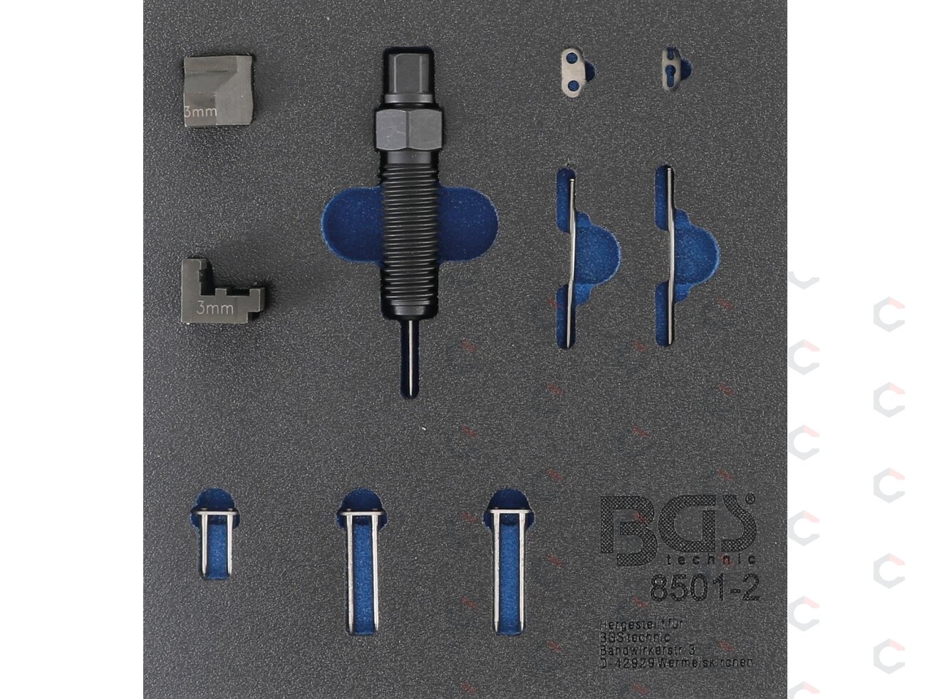 Grandinės kniedijimo rinkinio papildomas rinkinys | 3 mm Mercedes paskirstymo grandinėms (8501-2) Grandinės kniedijimo rinkinio papildomas rinkinys | 3 mm Mercedes paskirstymo grandinėms (8501-2)