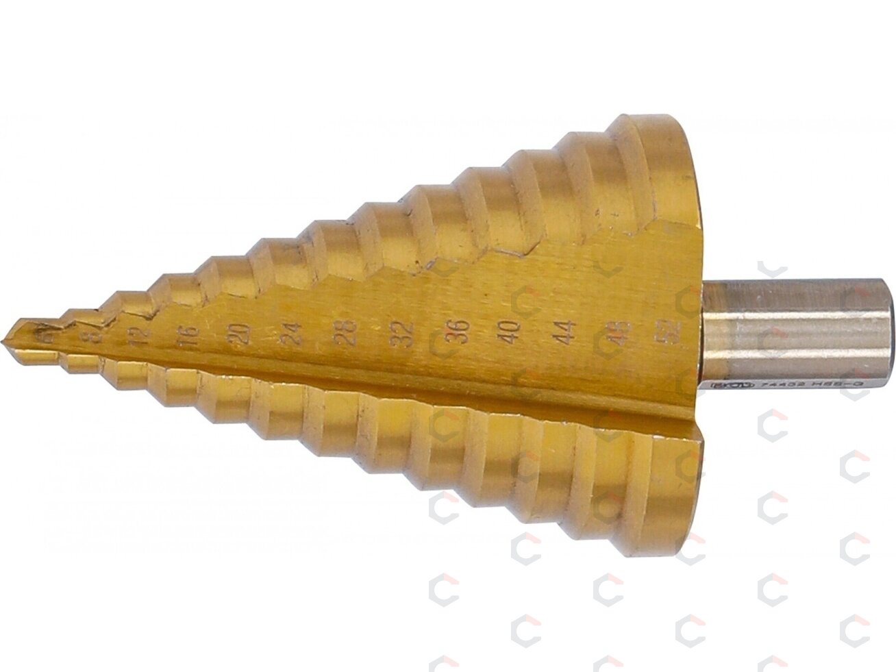 Grąžtas pakopinis | titano nitridas | Ø 6–52 mm (74432B) 3 Grąžtas pakopinis | titano nitridas | Ø 6–52 mm (74432B) 3