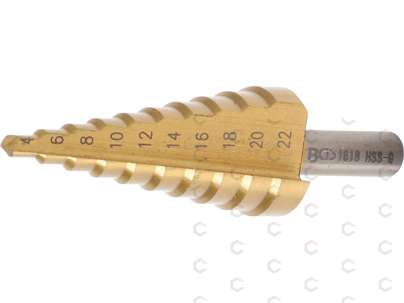 Grąžtas skylės (pa)platinimui pakopinis | Titano nitridas | Ø 4 - 22 mm (1618) Grąžtas skylės (pa)platinimui pakopinis | Titano nitridas | Ø 4 - 22 mm (1618)