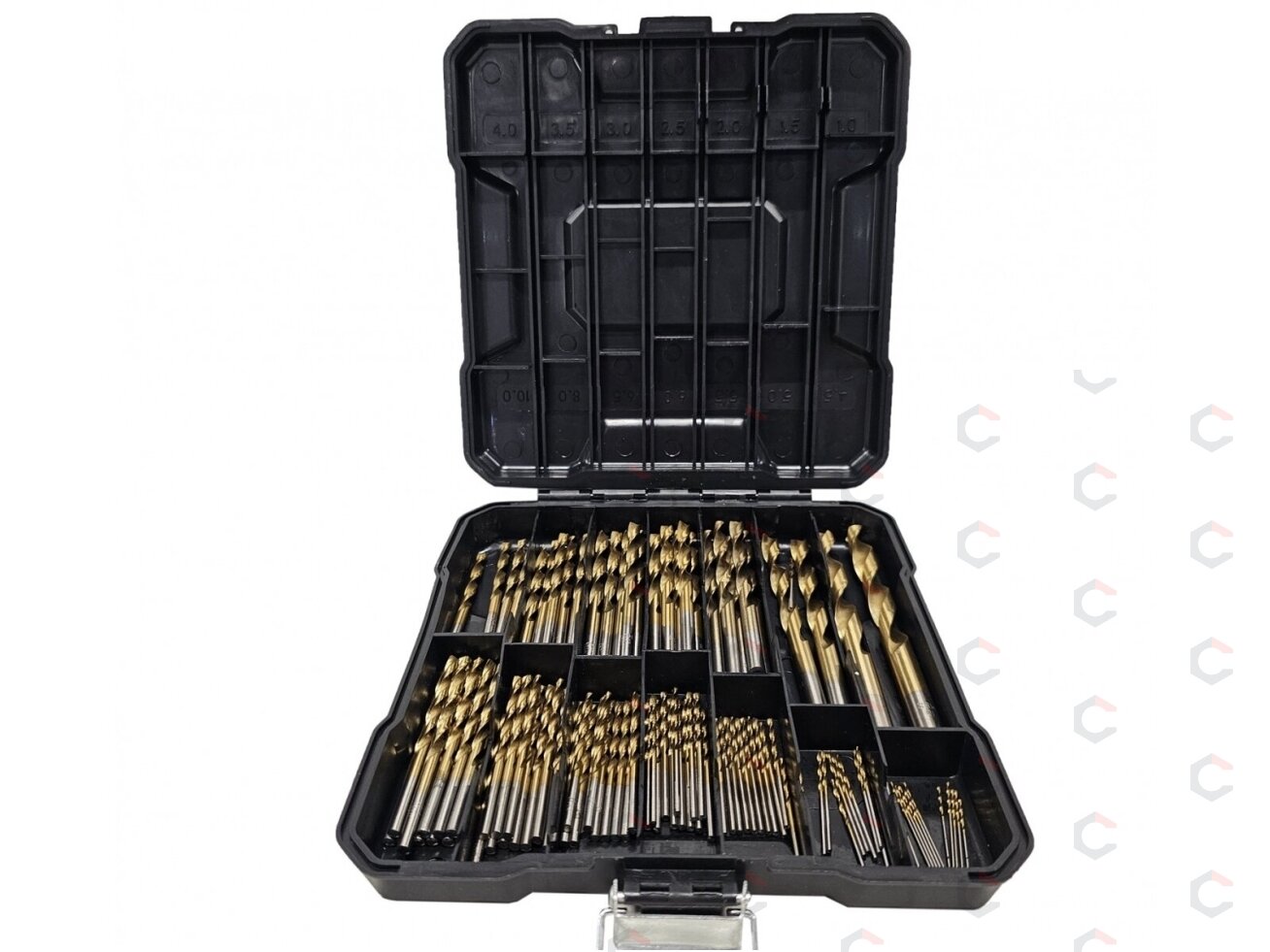 Grąžtų metalui rinkinys | HSS 4241 | titano nitridas | 1 - 10 mm | 107 vnt. (DB107S) 1 Grąžtų metalui rinkinys | HSS 4241 | titano nitridas | 1 - 10 mm | 107 vnt. (DB107S) 1