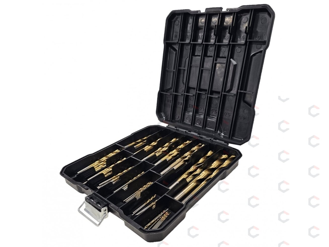 Grąžtų metalui rinkinys | HSS 4241 | titano nitridas | 1 - 10 mm | 107 vnt. (DB107S) Grąžtų metalui rinkinys | HSS 4241 | titano nitridas | 1 - 10 mm | 107 vnt. (DB107S)