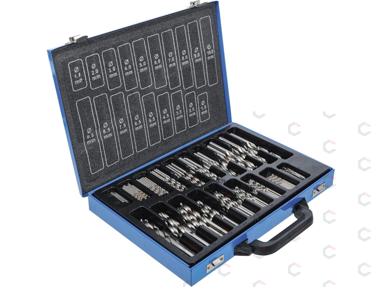 Grąžtų metalui rinkinys | HSS | Ø 1 - 10 mm | 170 vnt. (1995) 1 Grąžtų metalui rinkinys | HSS | Ø 1 - 10 mm | 170 vnt. (1995) 1