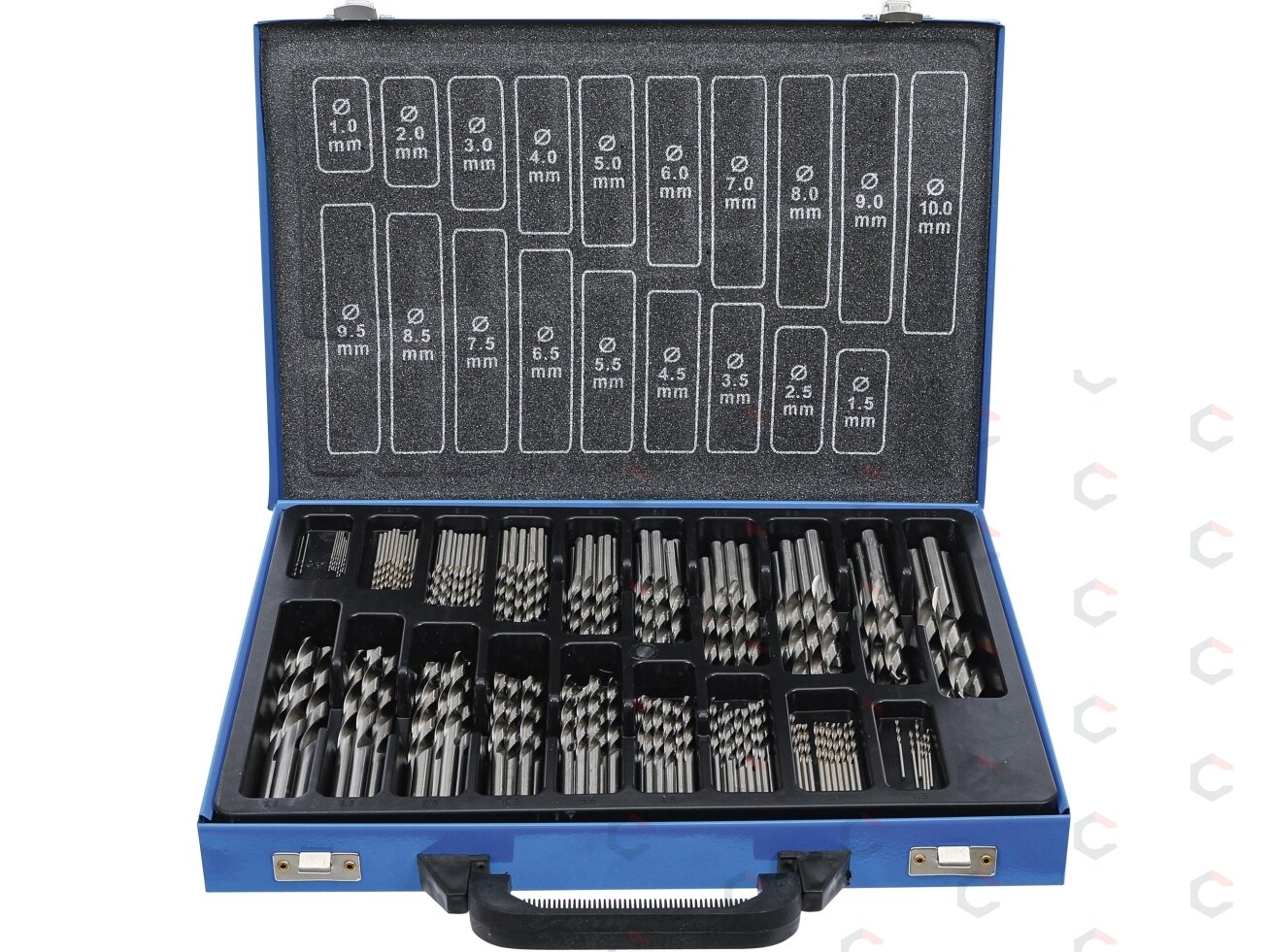 Grąžtų metalui rinkinys | HSS | Ø 1 - 10 mm | 170 vnt. (1995) Grąžtų metalui rinkinys | HSS | Ø 1 - 10 mm | 170 vnt. (1995)