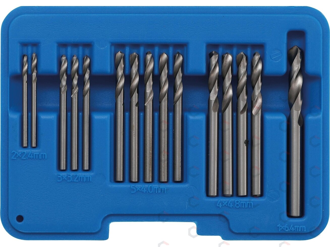 Grąžtų rinkinys | kniedžių skylėms | HSS | 2.4 - 6.4 mm | 15 vnt. (2097) 1 Grąžtų rinkinys | kniedžių skylėms | HSS | 2.4 - 6.4 mm | 15 vnt. (2097) 1
