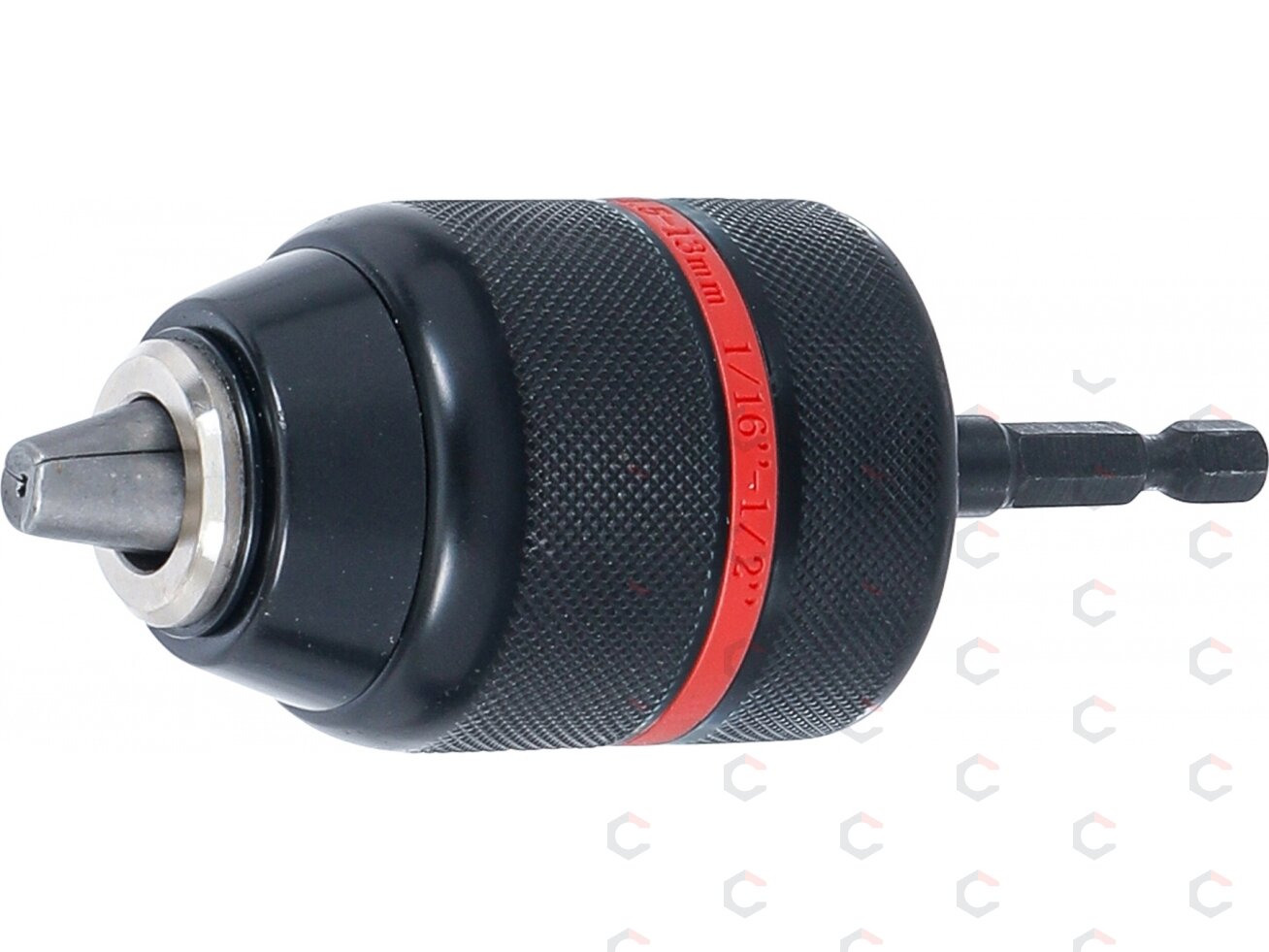 Greito užspaudimo griebtuvas | metalinė versija | 6,3 mm (1/4") antgalis x 20 UNF | 1.5 - 13 mm (74470) 1 Greito užspaudimo griebtuvas | metalinė versija | 6,3 mm (1/4") antgalis x 20 UNF | 1.5 - 13 mm (74470) 1