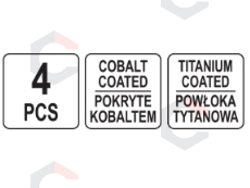 Grąžtai kontaktiniams taškams nugręžti | HSS Cobalt | 4 vnt. (YT-28922) 3 Grąžtai kontaktiniams taškams nugręžti | HSS Cobalt | 4 vnt. (YT-28922) 3