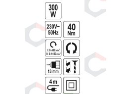 Gręžtuvas / suktukas | 40Nm / 300W (YT-82060) 3 Gręžtuvas / suktukas | 40Nm / 300W (YT-82060) 3