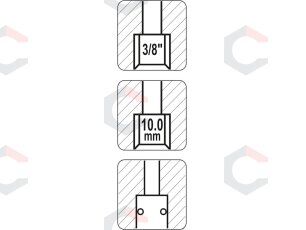 Greita jungtis 3/8" vidinis sriegis (lizdas) (YT-2394) 2