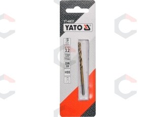 Grąžtas metalui HSS-TIN 3.2 mm (YT-44637) Grąžtas metalui HSS-TIN 3.2 mm (YT-44637)