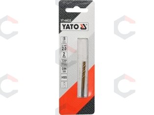 Grąžtas metalui HSS-TIN 2.0 mm, 2vnt. (YT-44632)