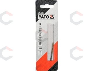 Grąžtas metalui HSS-TIN 1.5 mm, 2vnt. (YT-44631)