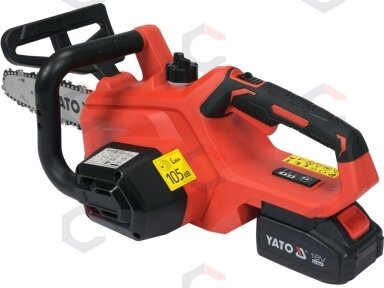 Grandininis pjūklas akumuliatorinis | 12" 18V + 4AH + kroviklis (YT-828137) Grandininis pjūklas akumuliatorinis | 12" 18V + 4AH + kroviklis (YT-828137)