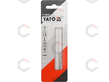 Grąžtas metalui HSS-TIN 1.0 mm, 2vnt. (YT-44630)