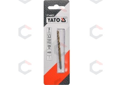 Grąžtas metalui HSS-TIN 3.2 mm (YT-44637)