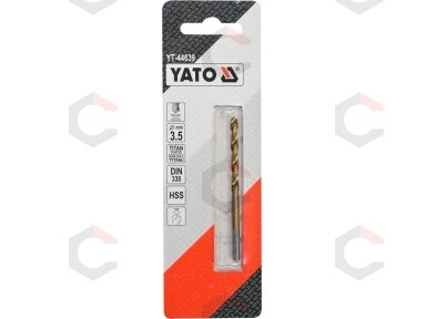Grąžtas metalui HSS-TIN 3.5 mm (YT-44639)