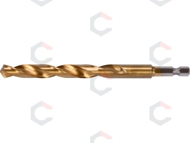 Grąžtas metalui su Hex 6.3 mm (1/4") galu HSS-TiN | 10.0 mm (YT-44772)
