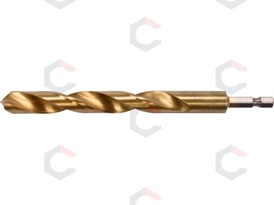 Grąžtas metalui su Hex 6.3 mm (1/4") galu HSS-TiN | 13.0 mm (YT-44776)