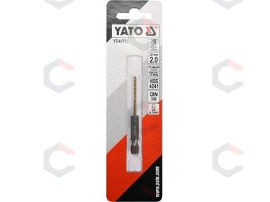 Grąžtas metalui su Hex 6.3 mm (1/4") galu HSS-TiN | 2.0 mm (YT-44751)
