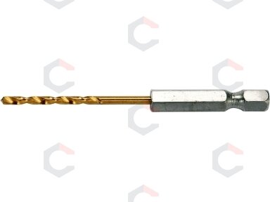 Grąžtas metalui su Hex 6.3 mm (1/4") galu HSS-TiN | 2.5 mm (YT-44752)