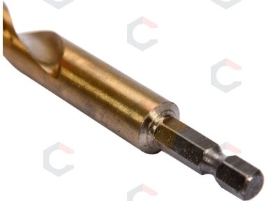 Grąžtas metalui su Hex 6.3 mm (1/4") galu HSS-TiN | 9.0 mm (YT-44770)