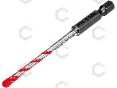 Grąžtas universalus su Hex 6.3 mm (1/4") galu | 4.0 mm (YT-44781) Grąžtas universalus su Hex 6.3 mm (1/4") galu | 4.0 mm (YT-44781)