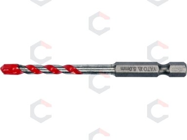 Grąžtas universalus su Hex 6.3 mm (1/4") galu | 5.0 mm (YT-44782)