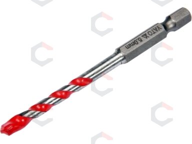 Grąžtas universalus su Hex 6.3 mm (1/4") galu | 5.0 mm (YT-44782)