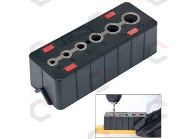 Grąžto gidas, šablonas su rankena | 4, 5, 6, 8, 10 ir 12 mm (YT-39700) Grąžto gidas, šablonas su rankena | 4, 5, 6, 8, 10 ir 12 mm (YT-39700)