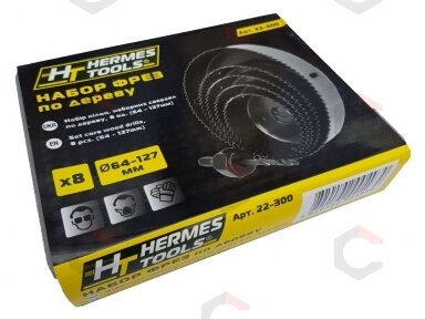 Grąžtų karūnų rinkinys | 64-127 mm | 8 vnt. (ES22300) Grąžtų karūnų rinkinys | 64-127 mm | 8 vnt. (ES22300)