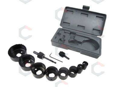 Grąžtų karūnų rinkinys medžiui | 19-64 mm | 11 vnt. (22570)
