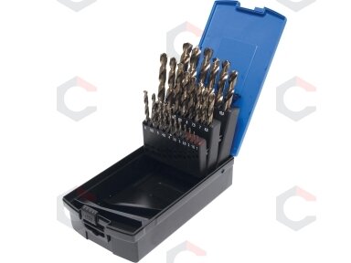 Grąžtų komplektas | HSS-G M35 kobalto plienas | 1 - 13 mm | 26 vnt. (116) Grąžtų komplektas | HSS-G M35 kobalto plienas | 1 - 13 mm | 26 vnt. (116)