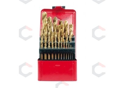Grąžtų metalui rinkinys | HSS | 1-13 mm | 25 vnt. (22340) Grąžtų metalui rinkinys | HSS | 1-13 mm | 25 vnt. (22340)