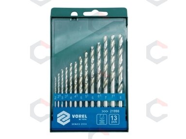 Grąžtų metalui rinkinys | HSS | 2,0-8,0 mm | 13 vnt. (21998) Grąžtų metalui rinkinys | HSS | 2,0-8,0 mm | 13 vnt. (21998)