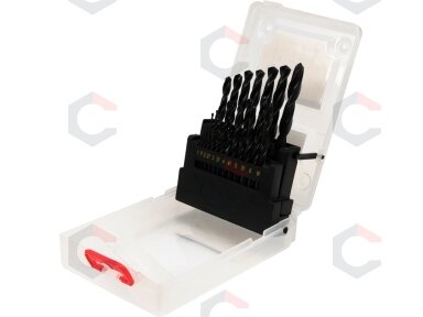 Grąžtų metalui rinkinys HSS DIN 338 19vnt. 1-10mm (YT-4462) Grąžtų metalui rinkinys HSS DIN 338 19vnt. 1-10mm (YT-4462)