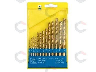 Grąžtų rinkinys | HSS-Titan | 2.0 - 8.0 mm | 13 vnt. (22310) Grąžtų rinkinys | HSS-Titan | 2.0 - 8.0 mm | 13 vnt. (22310)