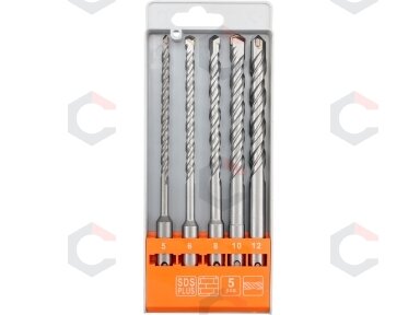 Grąžtų rinkinys SDS-PLUS | S4 / 5-12 mm | 5 vnt. (23988)
