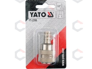 Greita jungtis žarnai 1/2" (12 mm) (YT-2398) Greita jungtis žarnai 1/2" (12 mm) (YT-2398)
