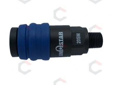 Greita jungtis žarnai 1/4" lizdas (išorinis sriegis) (O-20SM) Greita jungtis žarnai 1/4" lizdas (išorinis sriegis) (O-20SM)