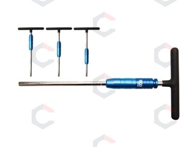 Greito atsukimo/apsisukimo T formos rankena 1/4"(6.3mm) antgaliams, 310 mm (8758)