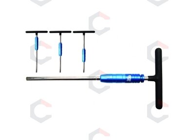 Greito atsukimo/apsisukimo T formos rankena 1/4"(6.3mm) antgaliams, 310 mm (8758)